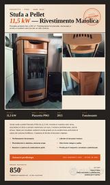 Stufa a pellet Piazzetta P963 anno 2015 