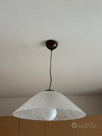 Lampada a sospensione paralume in vetro