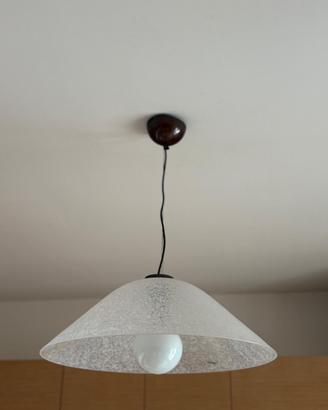 Lampada a sospensione paralume in vetro