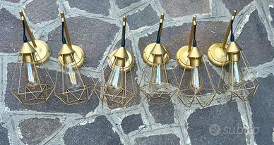 Applique color bronzo complete di lampadine led