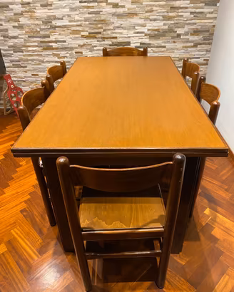 TAVOLO CUCINA O SALA LEGNO MASSELLO