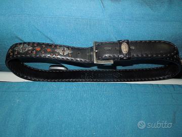 Cintura intarsiata in pelle