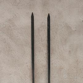 coppia Pali in acciaio per giardino