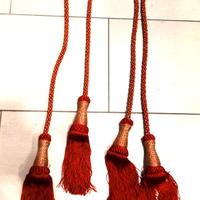 cordone con nappe rosso oro