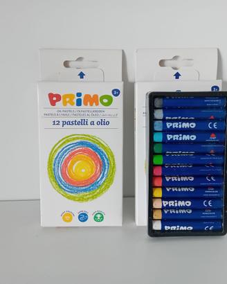 2 scatole pastelli a olio da 12 colori