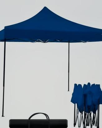 Gazebo 3x3x3 Richiudibile Blu 