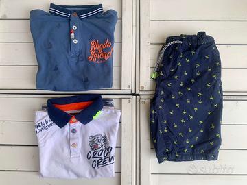 Polo e Bermuda Bambino OM 7-8 anni 128 cm