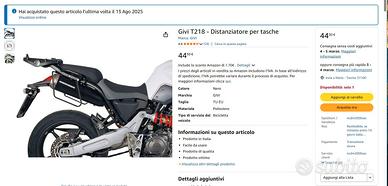 Distanziatore  borse laterali morbide per Honda