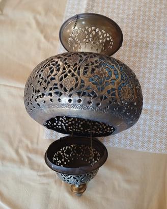 lampadario marocco in ottone 