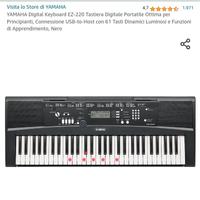 STRUMENTI MUSICALI - YAMAHA KEYBOARD DIGITALE 