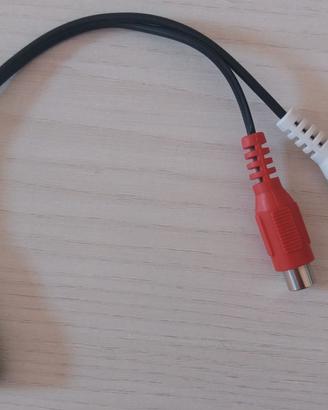 Cavo 0,2 m adattatore RCA (F) L+R > JACK (F) stere