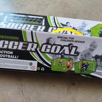 Porta da calcio per bambini con pallone e pompetta