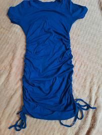 miniabito tubino blu elasticizzato  made in italy