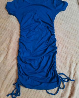 miniabito tubino blu elasticizzato  made in italy