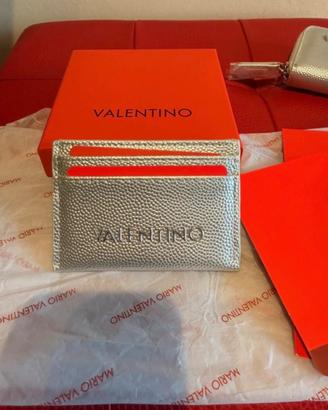 Portacarte argento Mario Valentino nuovo