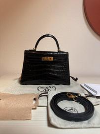 Hermès borsa mini kelly nera