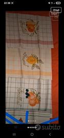 set 3 asciugamani cucina vintage 