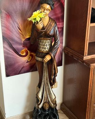 Grande statua orientale Geisha 130 cm arredo