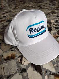 Cappellino Bianco con Visiera Logo "Regina"