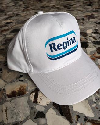 Cappellino Bianco con Visiera Logo "Regina"