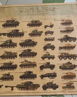 Poster Militaria WWII D-Day Carri Armati 36x51