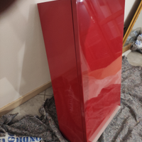 Bagno doppio lavello laccato rosso