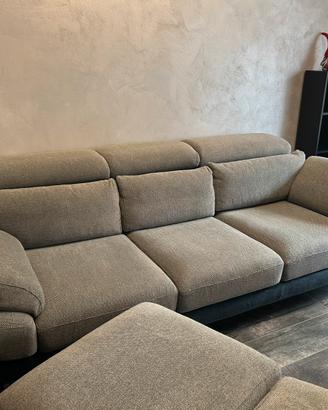 Divano 3 posto Poltrone e Sofà con pouf