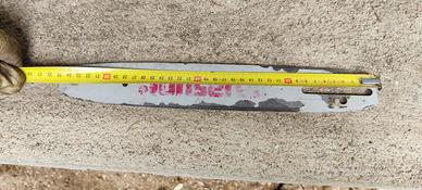 Spada per motosega e una catena 