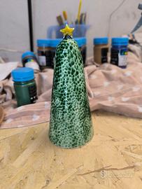 Albero di natale in ceramica, fatto a mano