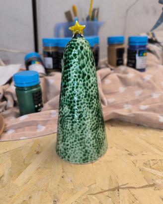 Albero di natale in ceramica, fatto a mano