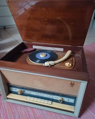 Radio a valvole con Giradischi d'epoca Phonola Mod