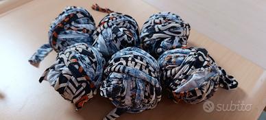 6 gomitoli cascame riciclo creativo 