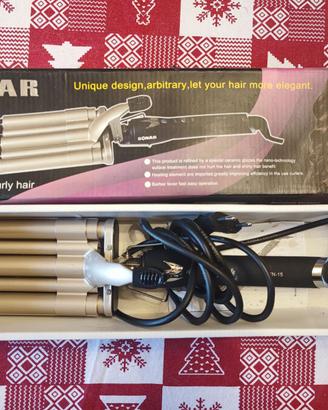 PIASTRA SONAR SN15 CAPELLI ONDULATI 5 TUBI EFFETTO