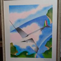 Serigrafia - Quadro Volo sulle nuvole di Osvaldo P