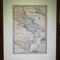 ANTICA STAMPA DI EMANUEL BOWEN -NAPOLI e SICILIA