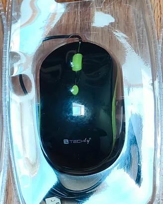 Mouse USB nuovo Techly IM- 1600-WT-BG cablato cavo