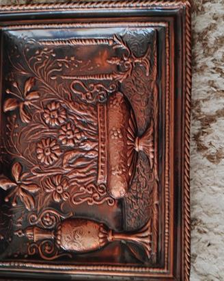 decorazioni floreale in rame 