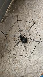 ragno da parete decorativo in ferro vintage 