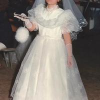 Abito prima comunione vestito bambina organza seta