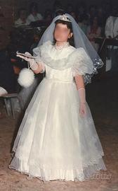 Abito prima comunione vestito bambina organza seta
