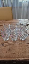 6 Bicchieri  pubblicitari vintage birra "Dreher "