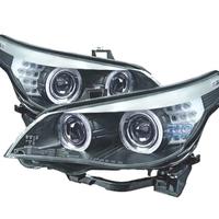 FARI XENON BMW E60 E61 07-10 ANGEL EYES NERO CHIAR