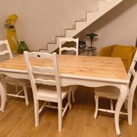 Tavolo+4 sedie stile shabby chic