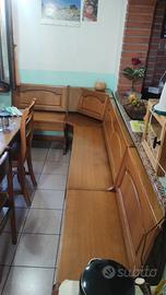 Panca in legno angolare per cucina
