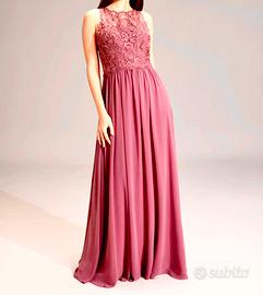 Abito lungo rosa cipria tg.XL (48)