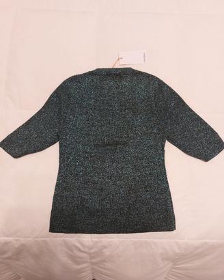 golf verde lurex nuovo taglia M "motivi"