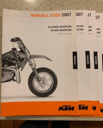 LIBRO DI USO E MANUTENZIONE KTM 50 CROSS