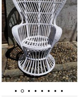 sedia in vimini vintage 