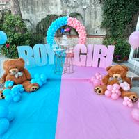 Allestimento baby shower gender reveal