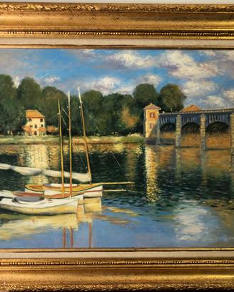 (MONET) RIPRODUZINE A OLIO DIPINTO A MANO